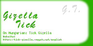 gizella tick business card